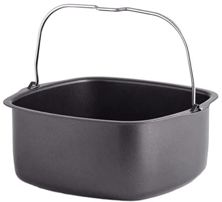 Cesta cuadrada de metal para pasteles, accesorio para freidora de aire de acero al carbono, cesta de pastel adecuada para freidoras de aire de 8 cuartos