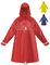 HOCK Premium E-Bike Poncho, Regenponcho mit Ärmel für Fahrrad und E-Bike - für Helme geeignet - Regencape 100,0% wasserdicht, Fahrradponcho (DE/NL/SE/PL, Alphanumerisch, L, Regular, Regular, Rot)