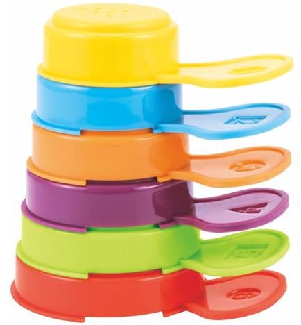 6 stapelbare Becher mit Griff