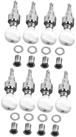 OFFSCH 8 Stk Banjo-Saite Banjo-Teile Banjo-Heringe Banjo-Stimmschlüssel Harfenstimmer Bass Banjoteile und -zubehör Banjo-Mechanik Banjo-Zubehör Banjo-Tuner Banjo-Stimmwirbel Metall Silver