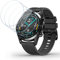 Vauki 4 Piezas Protector Pantalla para Huawei Watch GT 2 46mm/GT 3 46mm Cristal Templado, Dureza 9H Vidrio Proteccion, Sin Burbujas AntiarañAzos Sensible Al Tacto Antihuellas Screen Protetcor