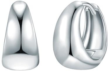 Rafaela Donata Damen Ohrringe 925/- Sterling Silber | rhodiniert, Creolen