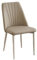 BAKULI Stühle Mit Sitz Aus PU Leder Esszimmerstühle Mid Century Gepolsterte Küchenstühle Mit Metallbeinen for Das Wohnzimmer(Light Gray)