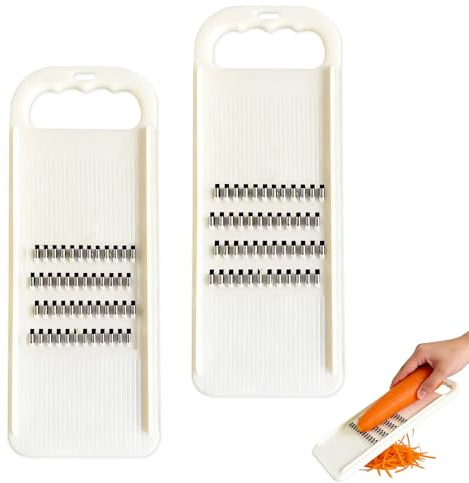 2PCS Plastic Graters for Kitchen 2 Sizes 2mm/3mm | Cabbage Shredder, Multifunctional Potato Cucumber Carrot Grater, Vegetable Slicer Salad Chopper