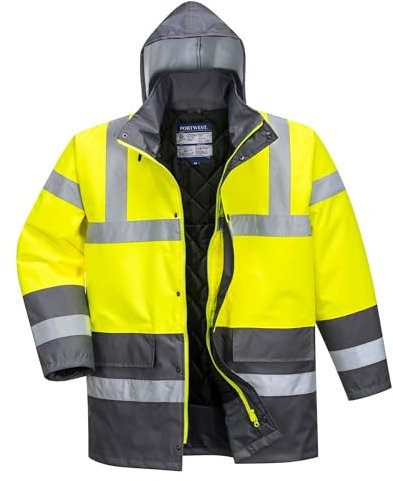 Portwest Warnschutz Kontrast Traffic-Jacke, Größe: 4XL, Farbe: Gelb, S466YER4XL