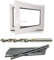 Kellerfenster - Kunststoff - Fenster - weiß - BxH: 80x50cm - BxH: 800x500 mm - Rechts + Schrauben + Bohrer