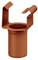 INEFA Ablaufstutzen kastenförmig, PVC-U NW68/DN50 Braun Einhangstutzen, Dachrinnenzubehör, einfache Montage, Made in Germany