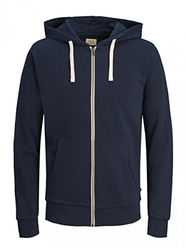 JACK & JONES Jjeholmen Sweat Zip Hood Noos, Felpa Uomo, Blu (Navy Blazer Fit:Reg Fit), X-Large
