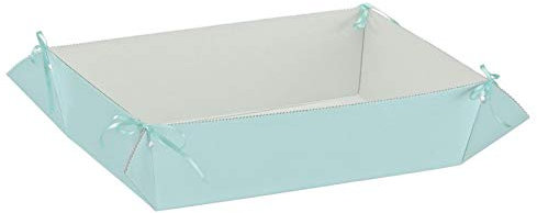 PERLATO CELESTE Vassoio portabomboniere porta bomboniere 28.5x19x8 cm na