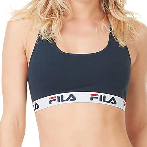 Fila Brassière Coton Femme (S, Bleu Marine)