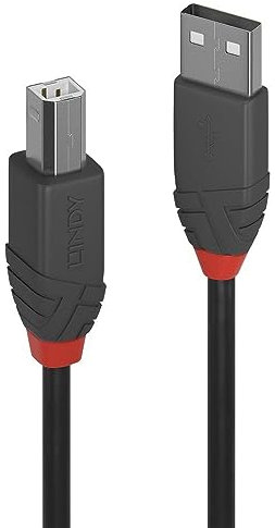 LINDY Cable USB A a USB B 36675 Negro 5 m
