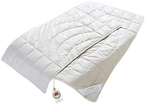 PROCAVE Kamelhaar Exquisit Qualitäts-Bettdecke für den Sommer 155x220cm, leichte Sommerbettdecke, Kamelhaardecke, aus der Natur, atmungsaktiv & wärmeausgleichend, 100% aus Deutschland