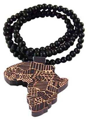 Culer Girls' Afrikanische Karte Holz-anhänger-halskette Afrika Hip-hop-ketten Valentinstag-geschenk