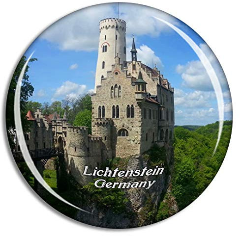 Weekino Schloss Lichtenstein Deutschland Kühlschrankmagnet 3D Kristallglas Touristische Stadtreise Souvenir Collection Geschenk Starker Kühlschrank Aufkleber