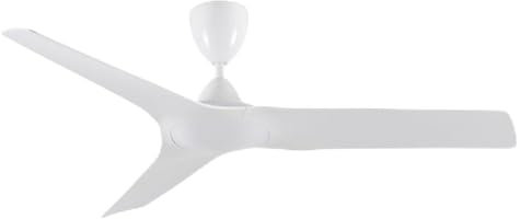 wonderlamp - Ventilador de techo exterior sin luz, IP 44, Wilson, Mando a distancia, Temporizador, 3 velocidades, Color blanco,