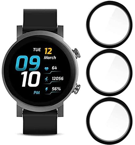 Giaogor Compatible for Ticwatch E3 Screen Protector, [3 Pack] 3D Full Coverage PET Screen Protector Film Compatible for Ticwatch E3 Smartwatch (3 pack)
