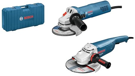 Bosch Professional Winkelschleifer-Set: GWS 22-230 P + GWS 880 (inkl.Zusatzhandgriff, Aufnahmeflansch, Spannmutter, Schutzhaube, Zweilochschlüsse, Handwerkoffer)