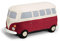 Volkswagen 7E9087511 Plüschbus T1 Bulli Heritage Plüsch Kissen Nackenrolle, weiß/rot