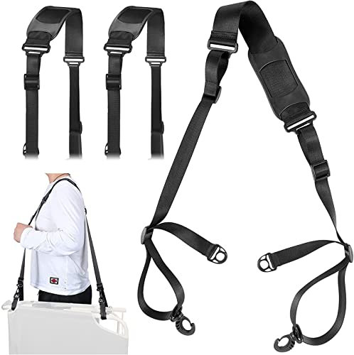 BigTron Lot de 2 sangles de transport pour chaise de plage avec boucle pour chaise pliante, sangle de transport réglable pour la plage, le camping, la randonnée, les pique-niques, l'extérieur et