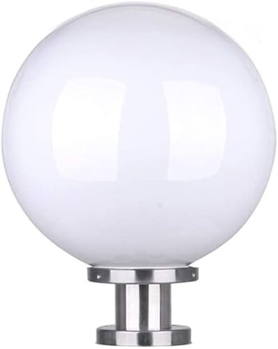 ZWPAYF Acrylique Pilier Lumière Boule Lumière Extérieure Colonne De Jardin Projecteur Boule Lumière Porte Lumière En Acier Inoxydable Stigma Lampe E27 Décoration Éclairage Économie D'énergie Villa Clô
