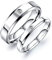 Ringe Partner, Ringe für Paare Edelstahl mit Zirkonia zum Hochzeitstag des Paares