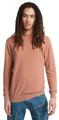 G-Star Para Hombre Jersey Moss Knitted, Rosa (tuscany gd D24461-D630-C984), M