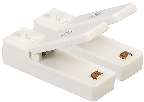 Rosenstein & Söhne Mini Folienschweißgerät: 2er-Set Akku-Folien-Schweißgeräte, USB, mit Magnethalterung (Akku Folienschweißer, Beutel-Verschließer, Vakumiergerät)