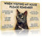 Funny Black Cat Rules Metal Sign 8x12,When Visiting My House Please Remember,Home Decor for Cat Lover, Retro Room Decor Caution Sign
