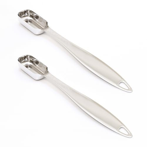 BERYLER 2PCS 3/4Teaspoon (3.75ml) Single Measuring Spoon, Individual Stainless Steel Long Handle Measure Tablespoon Only