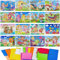 ZDNT 16 Stück Mosaik Steckspiel für Kinder - Sticky Mosaics Bastelset Aufkleber - DIY Malerei Lernspielzeug für Handwerk Ausbildung