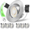 BOYIR LED Einbaustrahler Dimmbar LED Spots 230V 5W 4000K Neutralweiß 3 Stufig Dimmbar Einbauleuchten Decke 68-75mm Lochmaß Deckenspots Flach 30mm Schwenkbar Einbauspots für Wohnzimmer, 90Ra, 6er Set