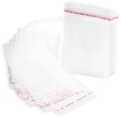 RUBY Buste trasparenti in cellophane con chiusura adesiva, 200 pezzi, 14 x 20 cm