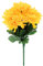 Chrysanthemen Strauß künstlich 2er Set - gelb - Deko Blumenstrauß mit 7 Stielen - Strauß Kunst Päonie Dekorpflanze Kunstblumen Blumen Bouquet künstlich