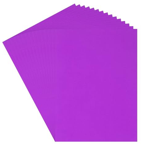 sourcing map 60 fogli di cartoncino viola scuro, 50,8 x 38,1 cm, 200 g/m², carta per stampante per artigianato, inviti, creazione di biglietti, scrapbooking, disegno