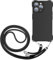 CAROKI Crossbody iPhone 16 Pro Case, Lanyard Protective Liquid Silicone Case with Adjustable Length Detachable Lanyard Rope Shockproof Hands-Free Clear Phone Cover for iPhone 16 Pro-Black