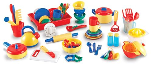 Learning Resources Großes Spielküchenset, Alter 3+, Über 70 Teile für fantasievolles Spielen und Gruppenspaß