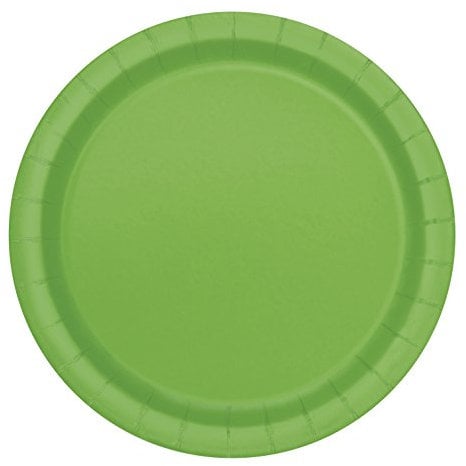 Unique Party - Platos de Papel - 23 cm - Verde Lima - Paquete de 16 (31433)