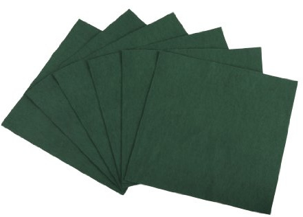 Funny Zelltuchservietten | 40 x 40 cm, 1/4 Falz, 3-lagig, grün |4er Pack (4 x 250 Stück)