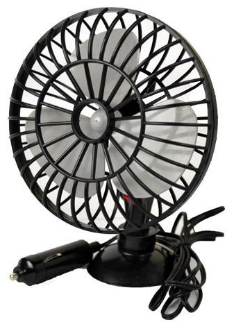 New 12v 5 Car Oscillating Mini Fan - Cooler, Caravan, Van, Suction Pad, Interior Cooling, Volt, Inch | Hot Summer, Heatwave, Cool Air | Suitable For Car, Van, Mini Truck, Lorry & Caravan