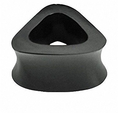 Piercingfaktor Organic Ohr Flesh Tunnel Horn Triangle Schwarz Piercing Schmuck 6mm