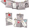 Frau WUNDERVoll® DIY Adventskalender zum Befüllen Bescherung, grau/taupe - weiße Sterne Papiertüten 13x16,5cm, Ziffern bunt pastell/Weihnachten Aufkleber Advent Kalender Kinder Geschenkbeutel