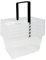 5 corbeilles de vente en plastique avec anse 20 litres 40cm gerbable transparent