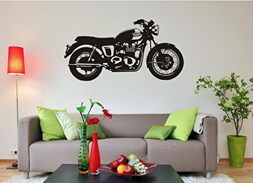 blattwerk-design Wandtattoo - Motorrad (870 mm x 450 mm, M040 Violett)
