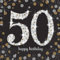 Adult Gold Celebration 50th Luncheon Napkins