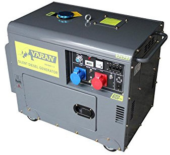 Varan Motors - 92623 Generatore elettrico Diesel silenziato Gruppo elettrogeno 5 kVA & 230 V senza perdita