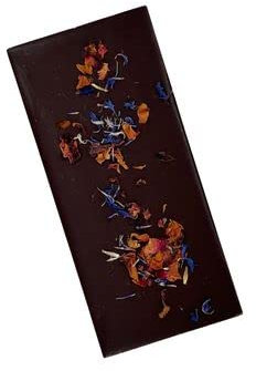 ChocoLaden - Bitterschokolade mit Blüten (Rose & Kornblume) -HANDGEMACHT-