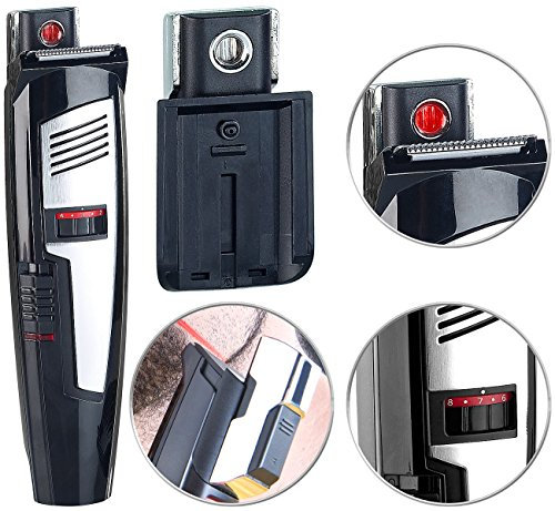 Sichler Men's Care Barttrimmer: 2in1-Präzisions-Akku-Bartschneider mit Laser-Guide, 20 Schnittlängen (Präzisions Barttrimmer, Rasiermaschine, Geschenk Herren)