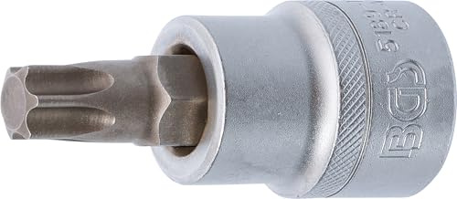 BGS 5189-T70 | Bit-Einsatz | T-Profil (für Torx) T70 | Antrieb Innenvierkant 20 mm (3/4) | Länge 80 mm | Chrom-Vanadium-Stahl | verchromt, matt | mit Rändelung