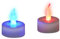 Relaxdays LED Teelicht Farbwechsel, flammenlose Deko, 2er Set, Batteriebetrieben, elektronische Stimmungslichter, bunt