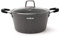 Excelsa Forn-Ok Casseruola Antiaderente con Coperchio, Diametro 24 cm, Alluminio Forgiato, Effetto pietra